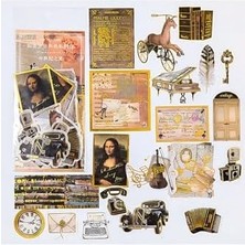 Nacario Guguk Mona Lisa Temalı Altın Damga Seti • Bullet Journal