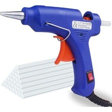 Nacario Mini Silikon Tabancası, 20W Elektrikli Yapıştırıcı Tabancası, 16 Adet Ince Silikon Çubuk ile