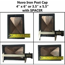 Nacario Iron Piramit Direk Kapağı, 4" x 6" - Siyah