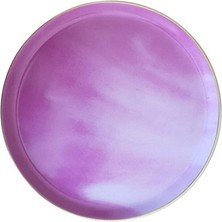 Nacario Posh Desen Pembe Düz Tabak 28CM