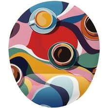 Nacario Kahve Desenli Bilek Destekli Mouse Pad