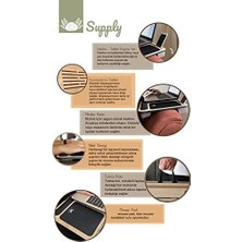 Nacario Axolotl Telefon ve Tablet Bölmeli Minderli Laptop Sehpası Notebook Bilgisayar Çalışma Masası, Antik Meşe