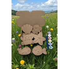 Özgürce Doğa Temalı Ahşap Montessori Boyama Seti, Eğlenceli ve Eğitici Aktivite