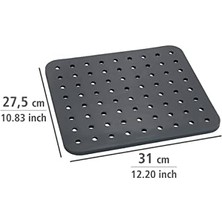 Nacario Lavabo Matı Kare Cam Gri Lavabo Matı, Ekstra Güçlü Gri