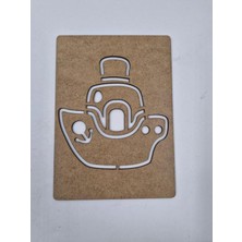 Özgürce Ahşap Gemi Montessori Çizim Okul Dıy Etkinlik Sanat 21X15 cm