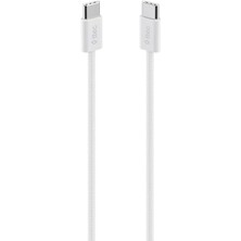 Nacario Usb-C - Usb-C 100CM 60W Pd Örgü Hızlı Şarj/data Kablosu Beyaz