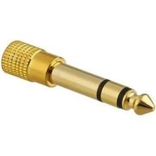 Nacario Kablo Jak Dönüştürücü - Çevirici Erkek 6.5mm - Dişi 3.5mm Siyah Fiş Jack Çevirici