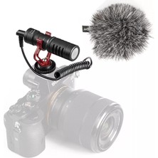 Nacario Telefon Fotoğraf Makinesi ve Kamera Uyumlu Video Mikrofonu Iç ve Dış Mekan Kullanıma Uygun Youtuber Twich ve Yayıncı Mikrofon Sokak Ropörtajları Için Ideal Rk-Mm1