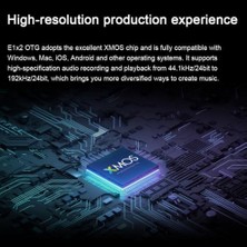 Nacario Professional E1X2 Otg | Yüksek Kalite Usb-C Ses Kartı: 1-Giriş/2-Çıkış 24BIT/192KHZ, 8...600OHM Arası Kulaklıklara Kadar Kullanılabilir. (Pc/mac/ios/)