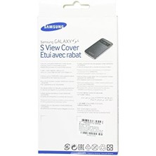Nacario I9500 Galaxy S4 Orjinal S View Cover Kılıf - Koyu Mavi EF-CI950BLEGWW