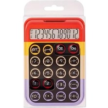 Nacario Twotech Renkli ve Işık Enerjili Hesap Makinesi - BL2122 (Kırmızı)