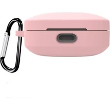 Nacario Buds 6 Ile Uyumlu Silikon Renkli Kancalı Kılıf (Pembe)