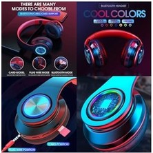 Nacario Togo M39 Bluetooth Kulaküstü Kulaklık LED Işıklı Mikrofonlu Kablosuz Kulak Üstü Kulaklık Uni