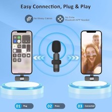 Nacario 2’li Kablosuz Yaka Mikrofon Seti – Type-C Girişli, 1 Alıcı 2 Mikrofon, Bluetooth’suz Tak-Çalıştır, Gürültü Engelleme, 15/16 Ile Uyumlu, Vlog, Röportaj, Canlı Yayın Için
