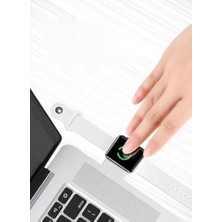 Nacario Manyetik Kablosuz Şarj Cihazı, 2W, USB Bağlantılı, Taşınabilir, Beyaz