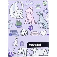 Nacario Note Defter 15 x 21 Cızgılı Desenli Lavanta