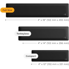Nacario Klavye Bilek Desteği - Yıpranmaz Dikişli Kenarlar, Pürüzsüz Kumaş Yüzey, Kaymaz Kauçuk Taban, Orta Sertlik, Siyah - 100%