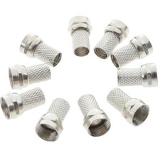 Nacario 10 Adet F Konnektör Uydu Anten Kablosu Ucu Jakı