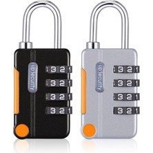 Nacario 4 Haneli Şifreli Kilit, 2 Adet Su Geçirmez Kombinasyon Kilidi, Okul Spor Dolabı Kilidi, Seyahat Valiz Kilidi, Spor Dolabı, Alet Çantası, Kapı ve Kasa Için Şifreli Kilit
