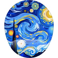 Nacario Yıldızlı Gece Illüstrasyon Bilek Destekli Mouse Pad