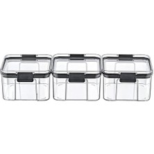 Nacario 3'lü Şeffaf Saklama Kabı 500 ml - Taze ve Düzenli Gıda Saklama Çözümü