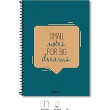 Nacario Lé 2015075/3 Eco Sert Kapaklı, Spiralli, Sarı Kağıtlı, 200 Sayfa, Mavi