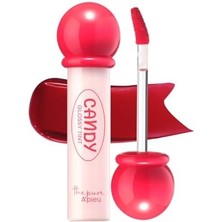 Nacario Uzun Süre Kalıcı, Parlak Bitişli, Su Bazlı Tint A'pıeu The Pure Candy Tint No.01 Cherry