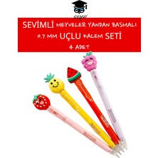 Seyfi Kırtasiye 0.7 Versatil Uçlu Kalem Seti Sevimli Meyveler 4 Adet