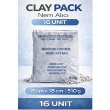 Nemtut Clay Pack Aktif Kil Nem Alıcı 16 Unit ( 15 cm x 18 cm - 510 G ) 30 Adet