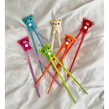 Nacario Renkli Chopstick ve Chopstick Öğrenme Aparatı Kırmızı