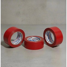 Aybaş Kağıtçılık 1.kalite 45X100 Metre (3 Adet) Kırmızı Renkli Koli Bandı, Yapıştırıcı Bant, Renkli Bant, Koli Bandı