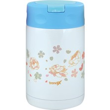 Nacario Çelik Içli Termos 500 ml Mavi Çelik Kaşık Ile TX-6129