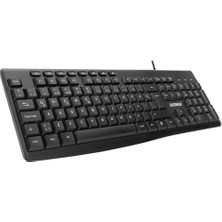 Nacario KB-619 Siyah-Gri USB 2 Metre Bakır Kablolu Q Multimedia Klavye