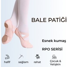 Premium Super Stretch Bale Patiği – Pembe Somon Profesyonel Çift Taban Bale Ayakkabısı, Esnek Kumaş