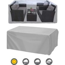 Nacario Bahçe Mobilyası Örtüsü, Bahçe Mobilyası Brandası, Su Geçirmez, Rüzgar Geçirmez, Uv Dayanıklı, Bahçe Mobilyası Örtüsü, Bahçe Mobilya Brandası Masa Koruma Örtüsü (Grı, 200 * 160 * 80)