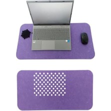 Nacario Keçe Masa Üstü Mouse Pad ve Bilgisayar Düzenleyici 70X32 cm – Antibakteriyel Mat, Doğal Keçe Mat, Masa Koruyucu Altlık, Ofis ve Ev Için Minimalist Tasarım (Fuşya)