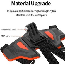 Nacario Motosiklet Kaskı Hero 11, 10, 9, 8, 7, 6, X3, One X2, One X, One X, Djı Osmo Aksiyon, Kaymaz Silikon, Kurulumu Kolay, Aksiyon Kamera Aksesuarları (2. Nesil) Için Çene Montajı