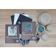 Nacario , Mixed Media-Pergamentpapierblock, 23 x 30,5 cm, 15 yaprak