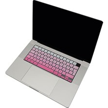 Nacario Klavye Koruyucu Türkçe Q Baskılı Uk-Ters L- Enter Tipi Air 13,6-15,3inç- Pro 14,2-16,2inç M1-M2-M3-M4 Pro Max Uyumlu, Ultra Ince Hafif Yıkanabilir Silikon Klavye Filmi Pembe