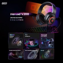 Nacario Qcy Heroad V200 Rgb 7.1 Kablolu Gaming Oyuncu Kulaklığı