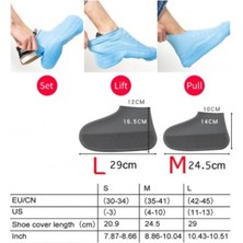 Tahtakale Silikon Ayakkabı Kılıfı Kaymaz Su Kir Geçirmez  M Beden Beyaz