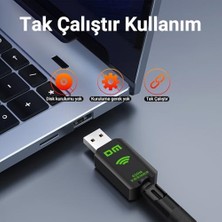 Nacario Dm AD083 650 Mbps USB Adaptör Wifi Alıcı Verici Access Point