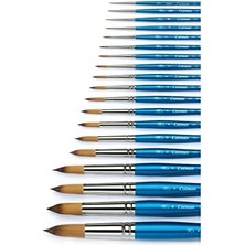 Nacario & Newton, Cotman Sentetik Fırçalar, Kısa Sap, 4'lü Paket (4 ve 2 Yuvarlak, 1 Teçhizat ve 6 mm Tek Vuruş)