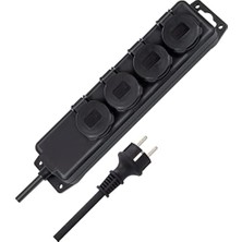 Nacario Fiş Dağıtıcı IP44 Inşaat ve 4-Kat Siyah, 1159960 40 x 20 x 30 cm Siyah