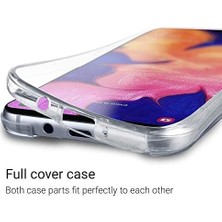 Nacario Galaxy A10S Kılıf 6 Tarafı Tam Full Koruma 360 Clear Soft Şeffaf