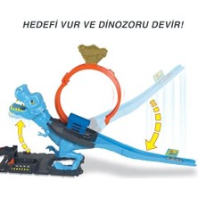 Nacario Dinozor ile MÜCADELE™ Oyun Seti 1 Adet Oyuncak Araba Içeren ™ Şehri Pist Seti, T-Rex Akrobasi ve Yarış Çemberli Oyun Seti HKX42
