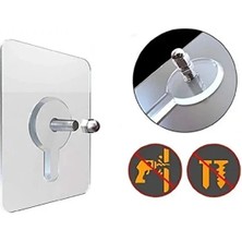 Celısse 10 Adet Süper Güçlü Çerçeve Tablo Askısı Pin Delgisiz Vidalı Tırnak Kanca Yapışkanlı Raf Tutucu Askı