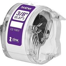 Nacario Orijinal CZ-1001 3/8" (0,9 Cm) 9 mm Genişlik x 13 Ft (5 M) Uzun Etiket Rulosu Çinko Sıfır Mürekkep Teknolojisine Sahip