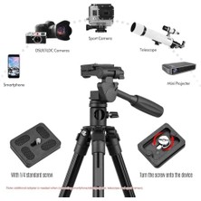 Nacario HT-T02 Profesyonel 154 cm Yatay Kullanım Çok Fonksiyonlu Panoramik Kafa 360 Derece Dönebilir