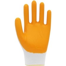 Nacario Beybi Pn5 Sarı NO10 Polyester Astarlı Nitril Iş Eldiveni 12 Çift